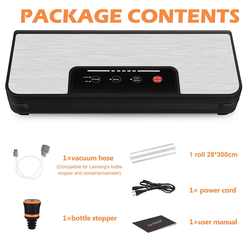 LAIMENG Vacuum Sealer with Roll Holder Pulse Function Sous Vide Vacuum Packing Machine For Food Storage Packer Vacuum Bags S285