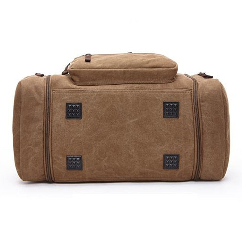 Large Capacity Men Hand Luggage Travel Duffle Bags Canvas Travel Bags Weekend Shoulder Bags Multifunctional Overnight Duffel Bag