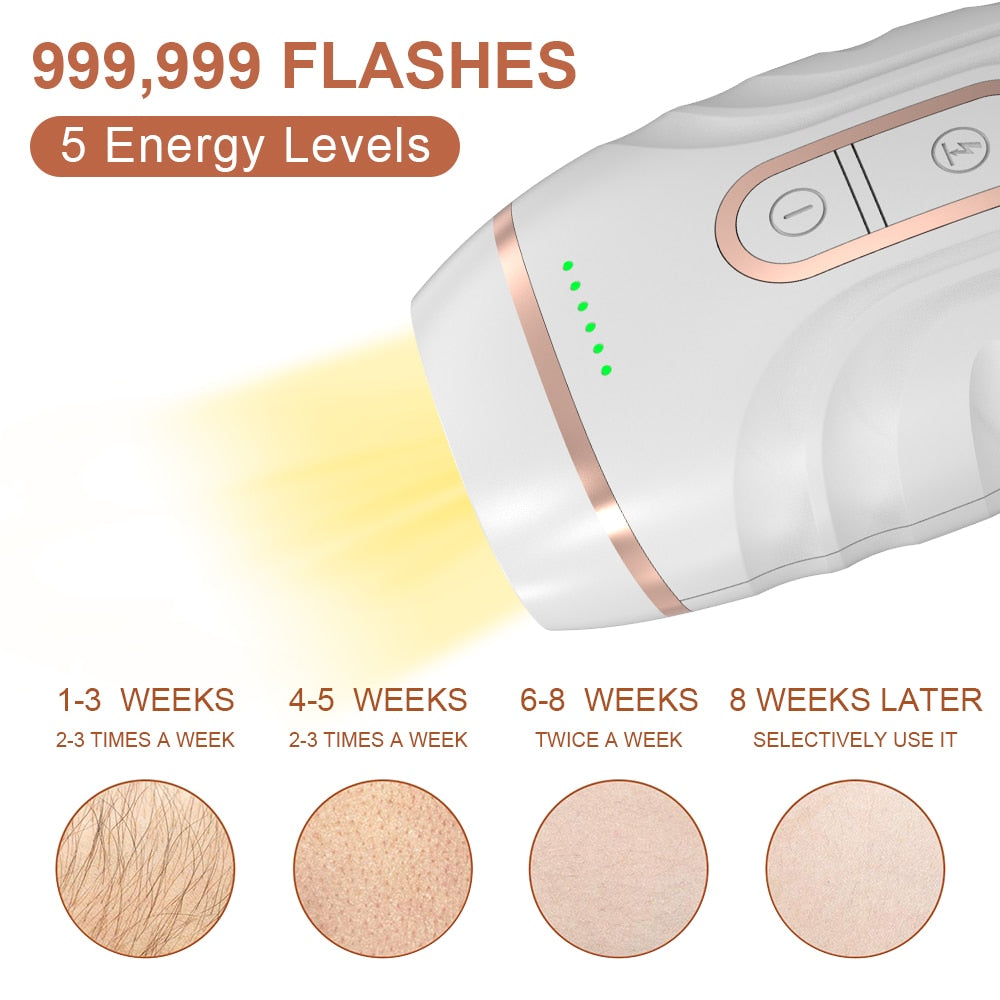 Laser Epilator 990000 Flash  depilador laser Permanent Laser hair remover for Women Home IPL Flash Laser Photoepilator Dropship