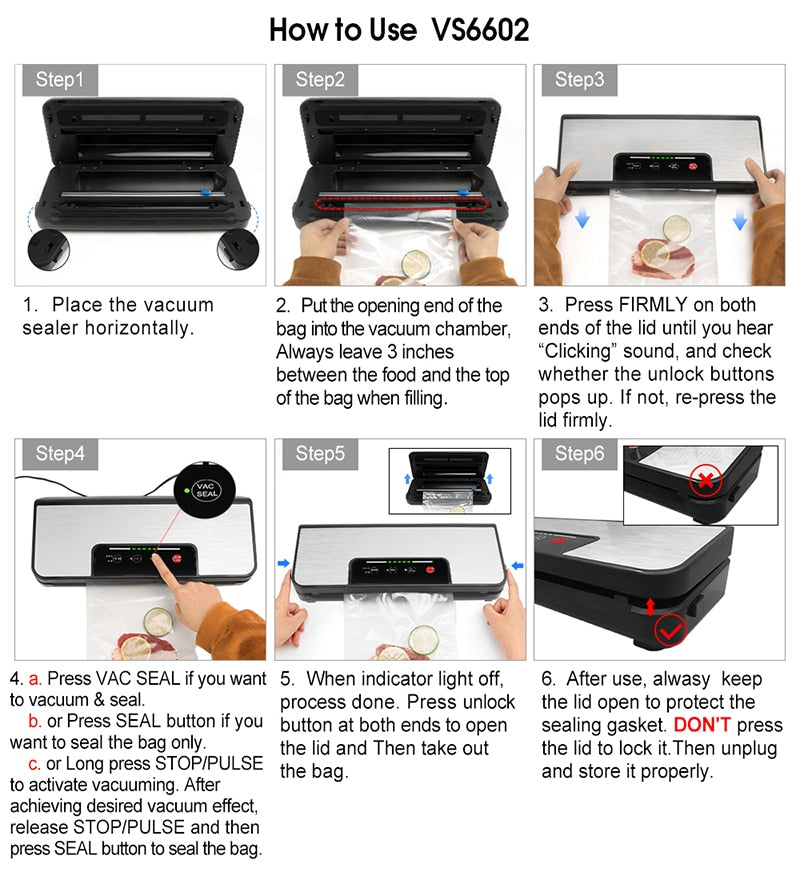 LAIMENG Vacuum Sealer with Roll Holder Pulse Function Sous Vide Vacuum Packing Machine For Food Storage Packer Vacuum Bags S285