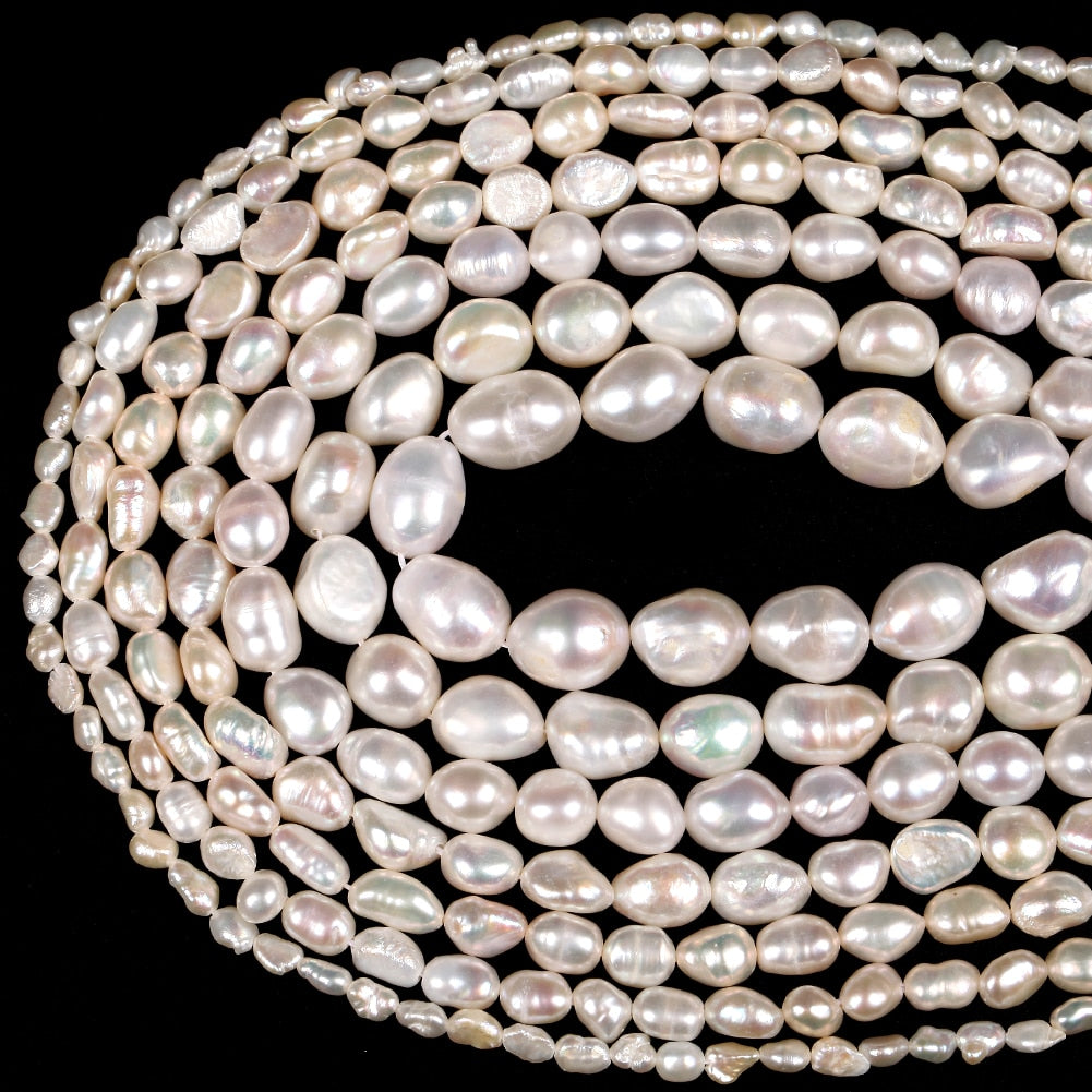 Natural Freshwater Pearl Beads High Quality Irregular Shape Punch Loose Beads for Jewelry Making DIY Necklace Bracelet