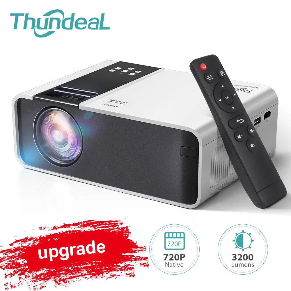 ThundeaL HD Mini Projector TD90 Native 1280 x 720P LED WiFi Projector Home Theater Cinema 3D Smart 2K 4K Video Movie Proyector