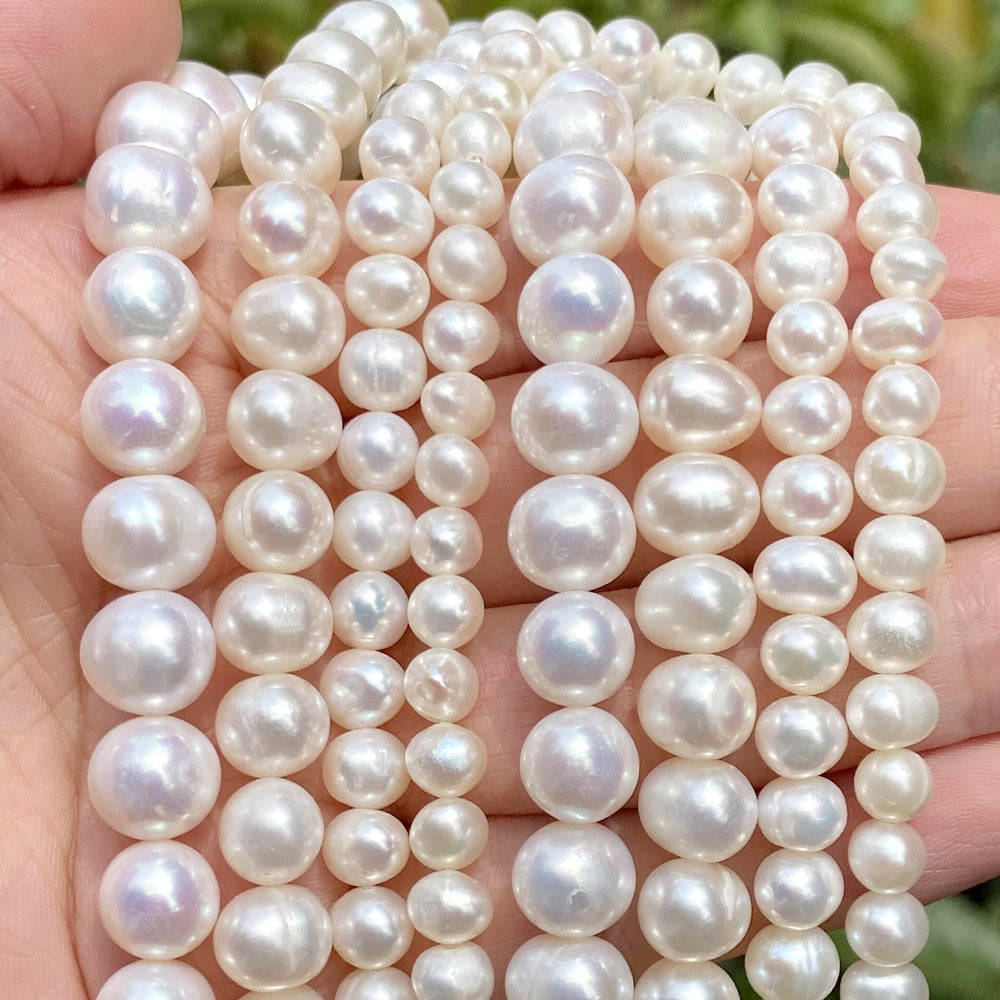 Natural Freshwater Pearl Beads High Quality Irregular Shape Punch Loose Beads for Jewelry Making DIY Necklace Bracelet