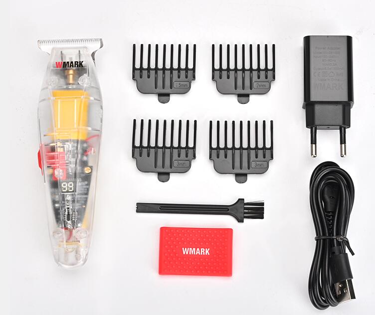 WMARK New NG-202 NG-212 Digital Transparent Style  Detail Trimmer Professional Rechargeable Clipper 6500 RPM With 1400 Battery