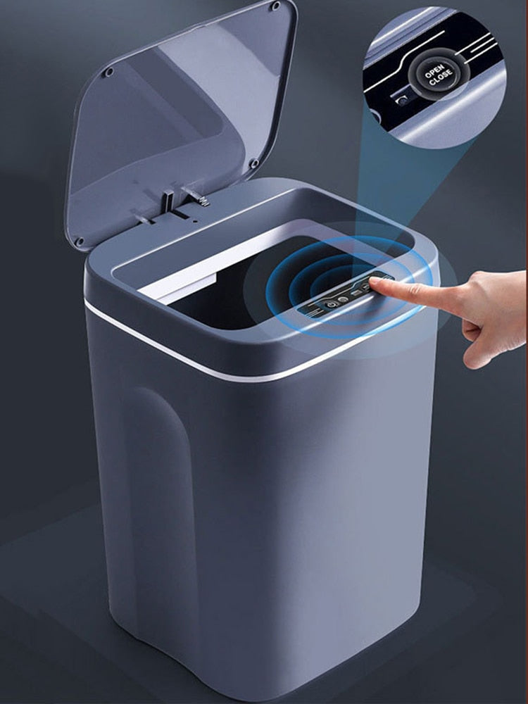 Electric Trash Can Smart Automatic Sensor Dustbin Waste Bin Wastebasket for Kitchen Bathroom Toilet Touchless Garbage Smart Home