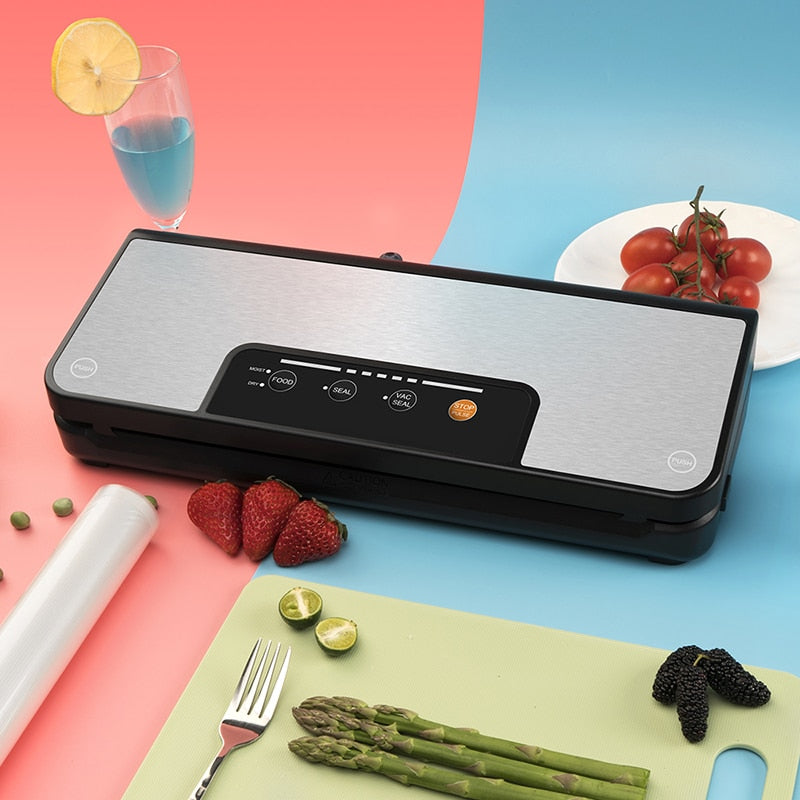 LAIMENG Vacuum Sealer with Roll Holder Pulse Function Sous Vide Vacuum Packing Machine For Food Storage Packer Vacuum Bags S285